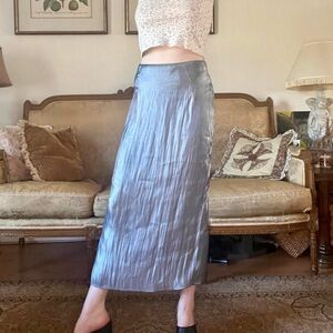 Silvery Midi Skirt